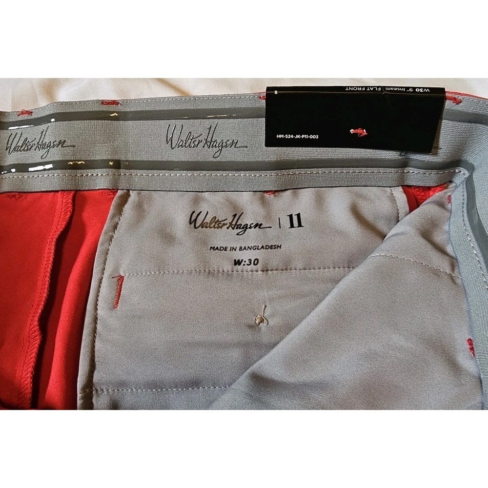 NWT Walter Hagen Performance 11 USA Solid Short Positive Red Size 30 - Picture 5 of 10